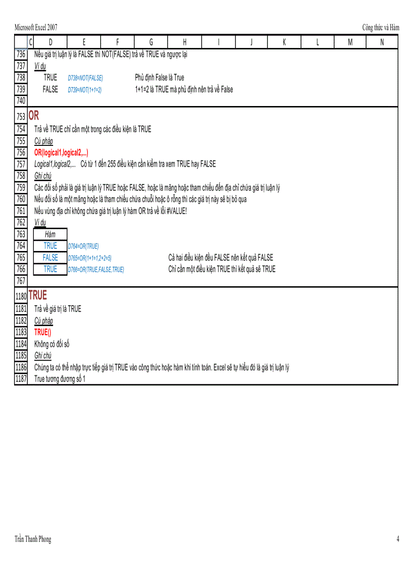 image for page Thư viện hàm trong excel