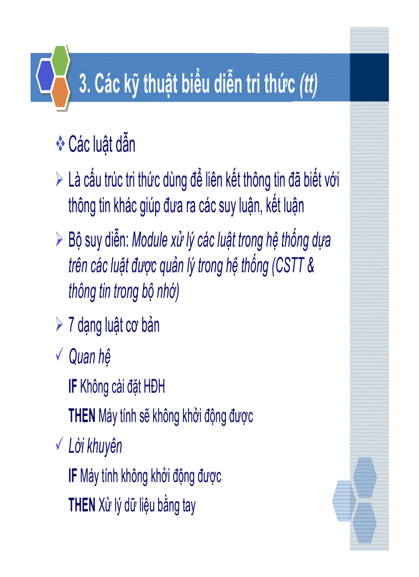 image for page Bài giảng trí tuệ nhân tạo Biểu diễn tri thức