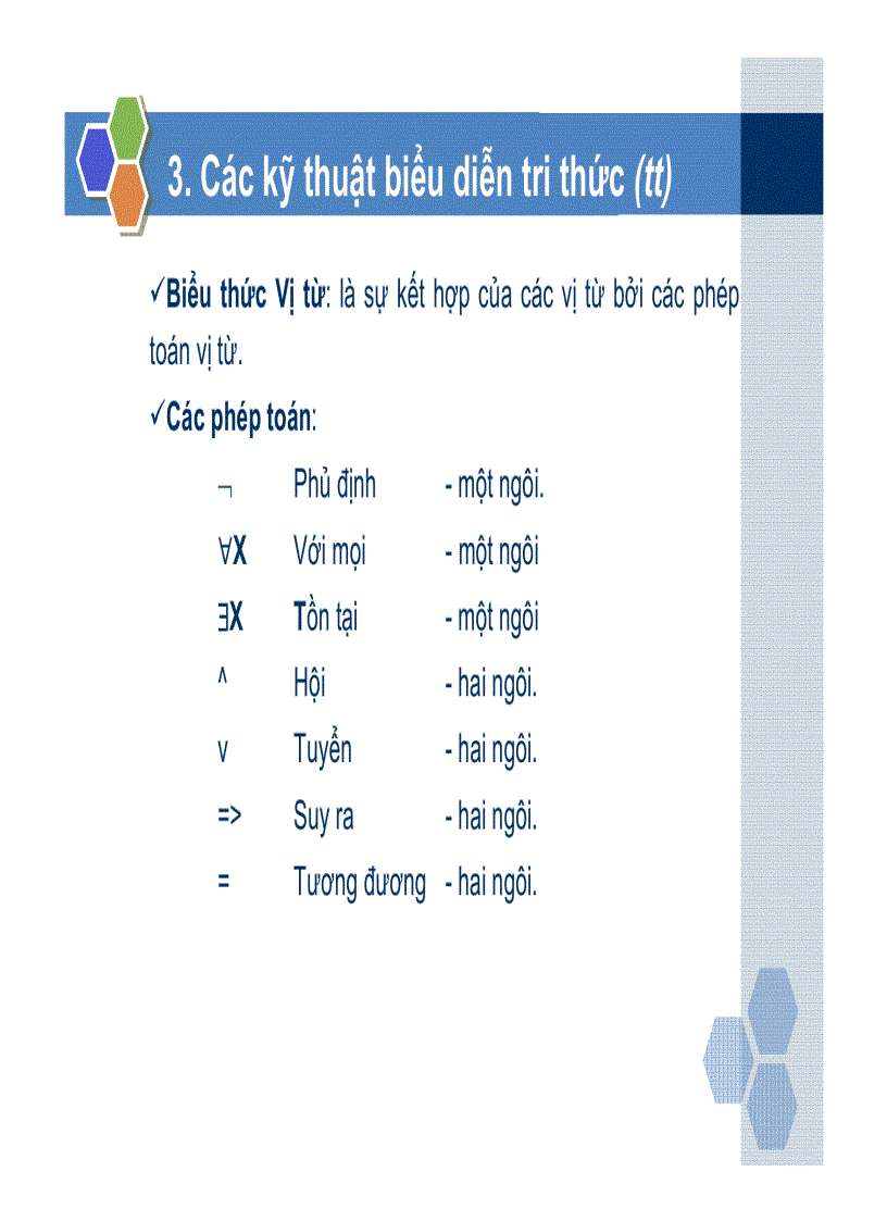 image for page Bài giảng trí tuệ nhân tạo Biểu diễn tri thức