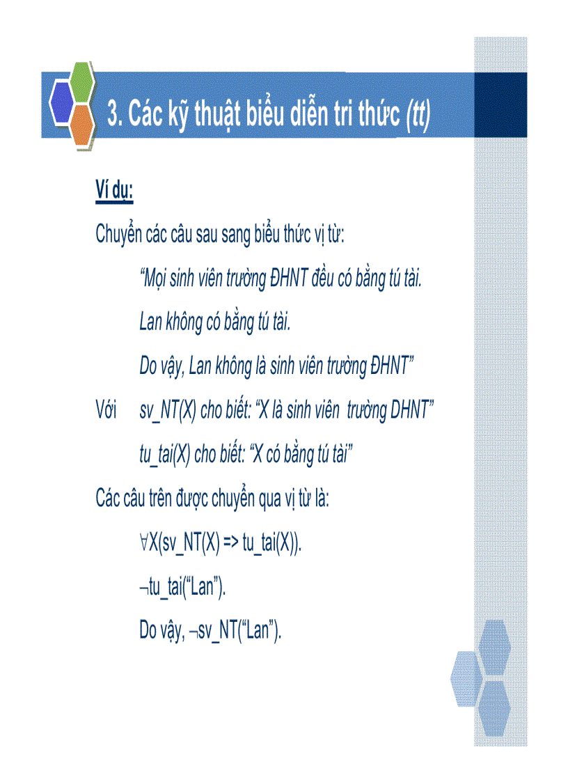 image for page Bài giảng trí tuệ nhân tạo Biểu diễn tri thức