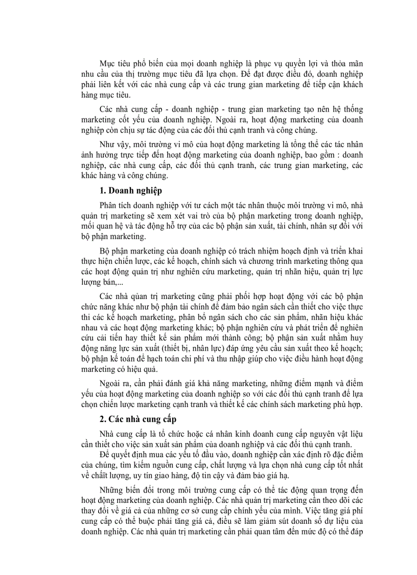 image for page Môi trường marketting