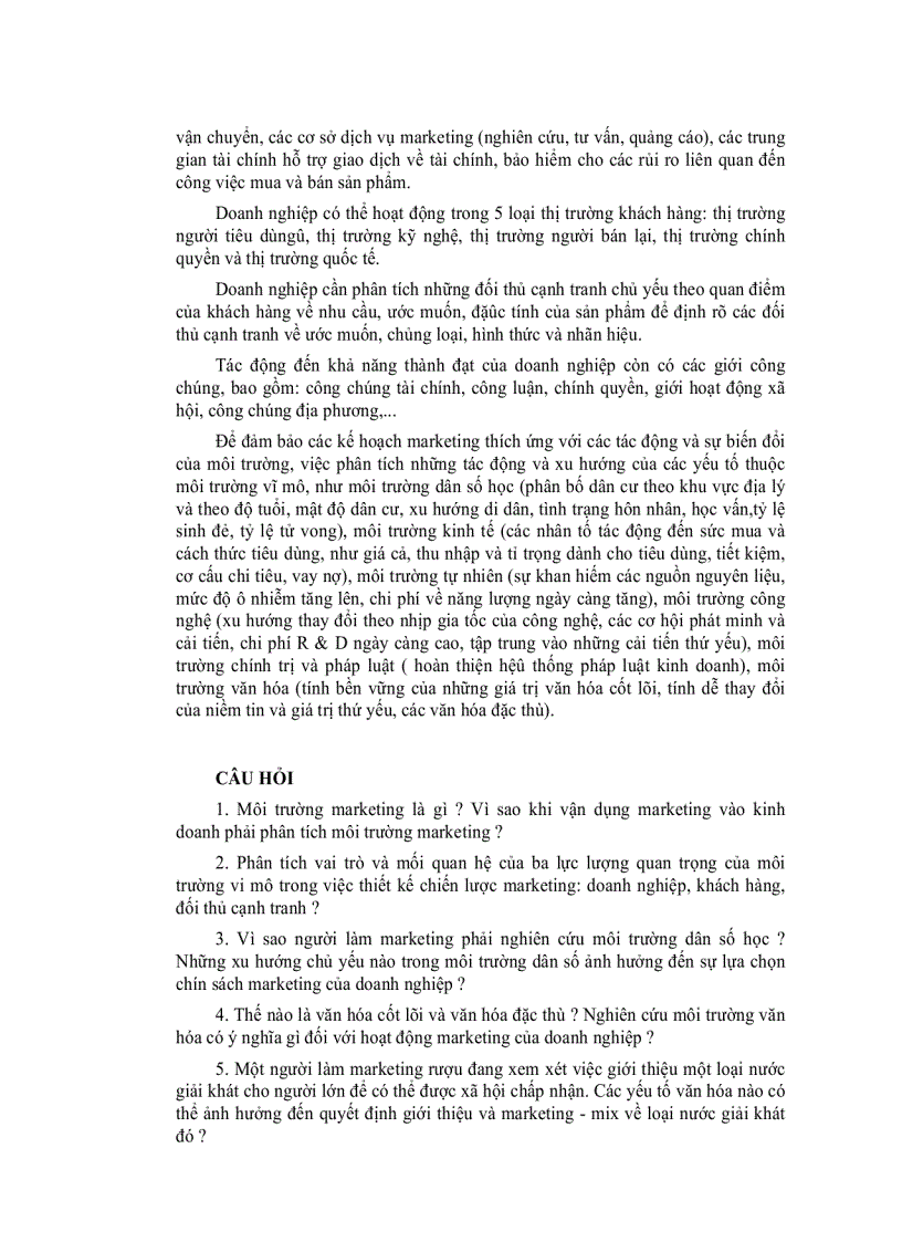 image for page Môi trường marketting