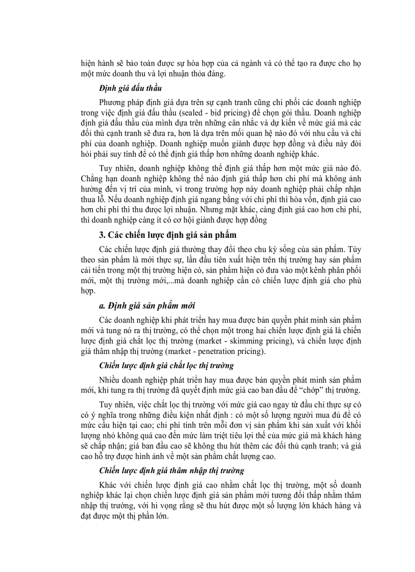 image for page Thiết kế chiến lược và chính sách định giá