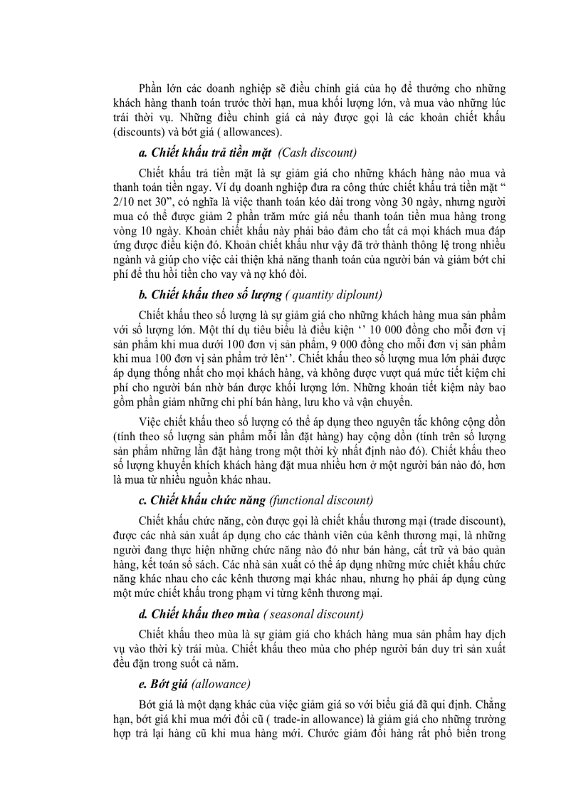 image for page Thiết kế chiến lược và chính sách định giá