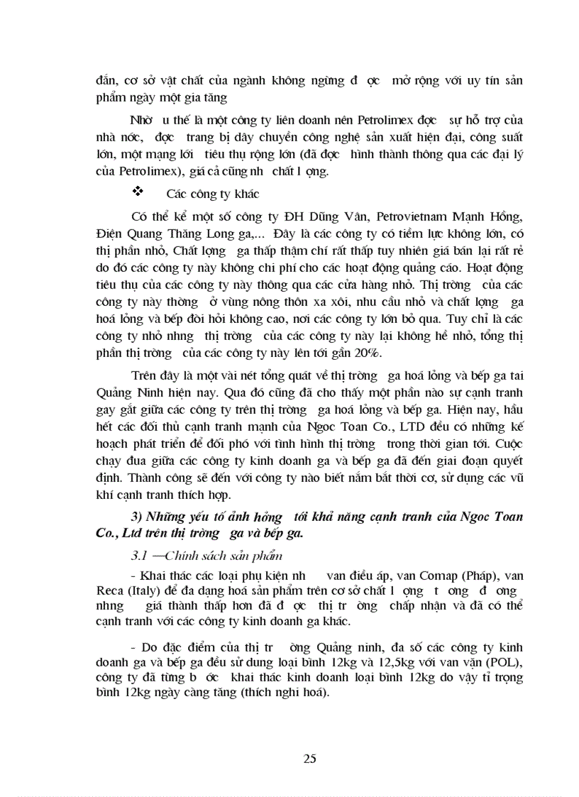 image for page Giải pháp nâng cao khả năng cạnh tranh trong lĩnh vực kinh doanh Gaz và Bếp ga ở Công ty TNHH Thương mại và Dịch vụ Ngọc Toản
