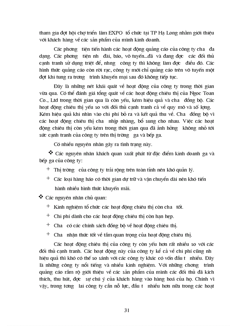 image for page Giải pháp nâng cao khả năng cạnh tranh trong lĩnh vực kinh doanh Gaz và Bếp ga ở Công ty TNHH Thương mại và Dịch vụ Ngọc Toản