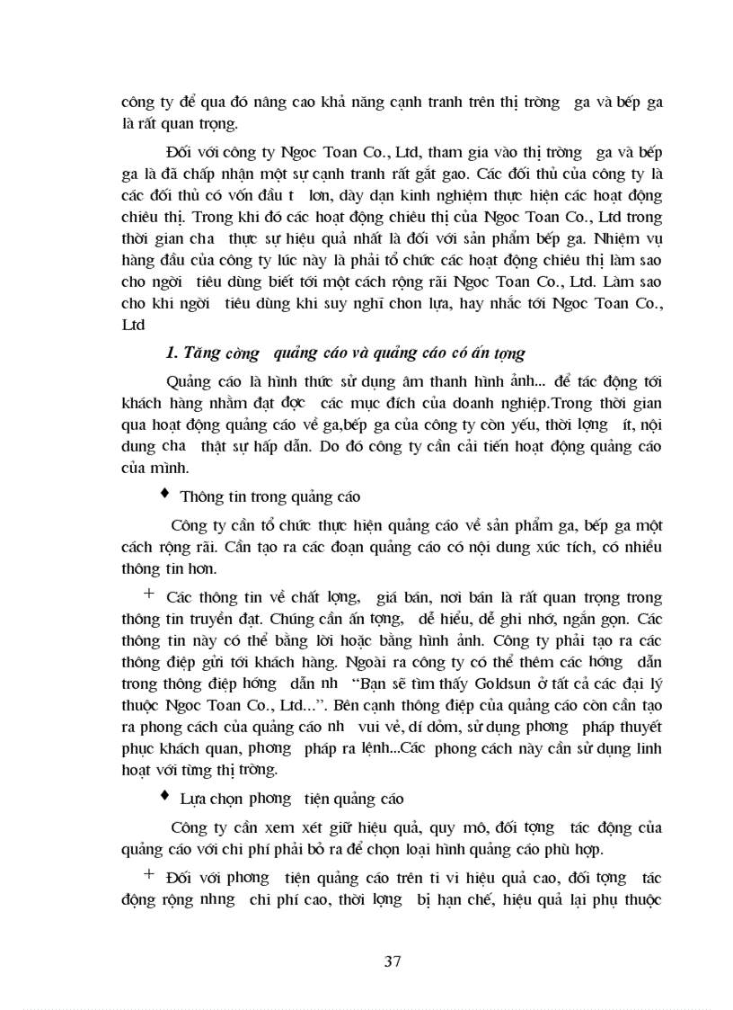 image for page Giải pháp nâng cao khả năng cạnh tranh trong lĩnh vực kinh doanh Gaz và Bếp ga ở Công ty TNHH Thương mại và Dịch vụ Ngọc Toản