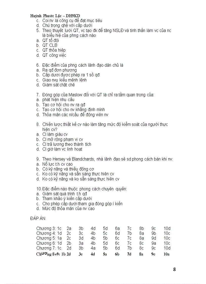 image for page Câu hỏi trắc nghiệm môn quản trị kinh doanh