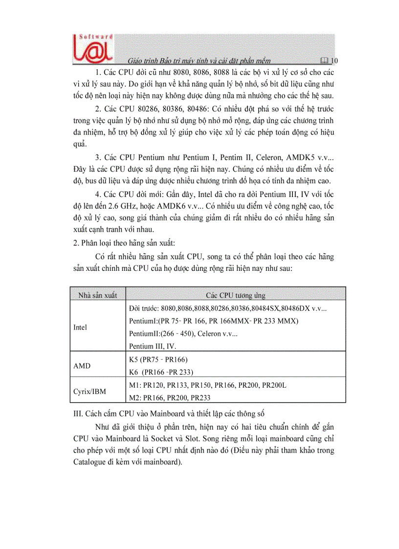 image for page Giáo trình bảo trì máy tính và cài đặt phần mềm Ebook