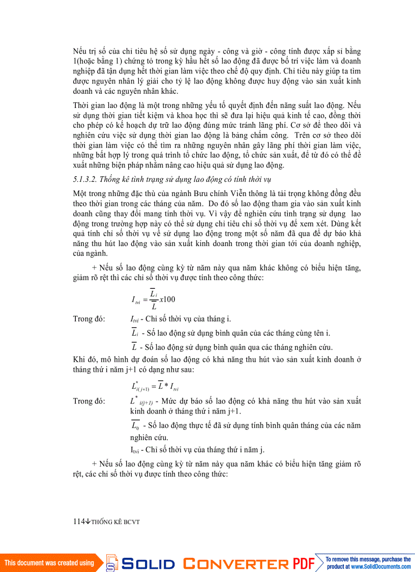 image for page Thống kê tình hình sử dụng thời gian lao động của doanh nghiệp bcvt