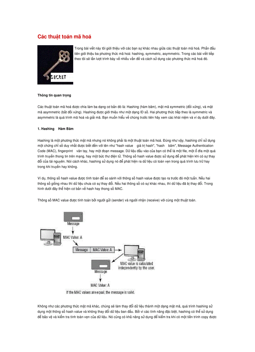 image for page Các thuật toán mã hoá