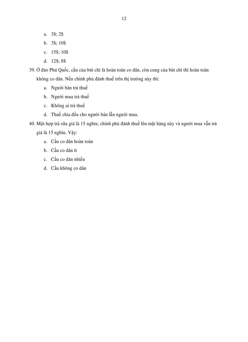 image for page Bài tập trắc nghiệm kinh tế vi mô