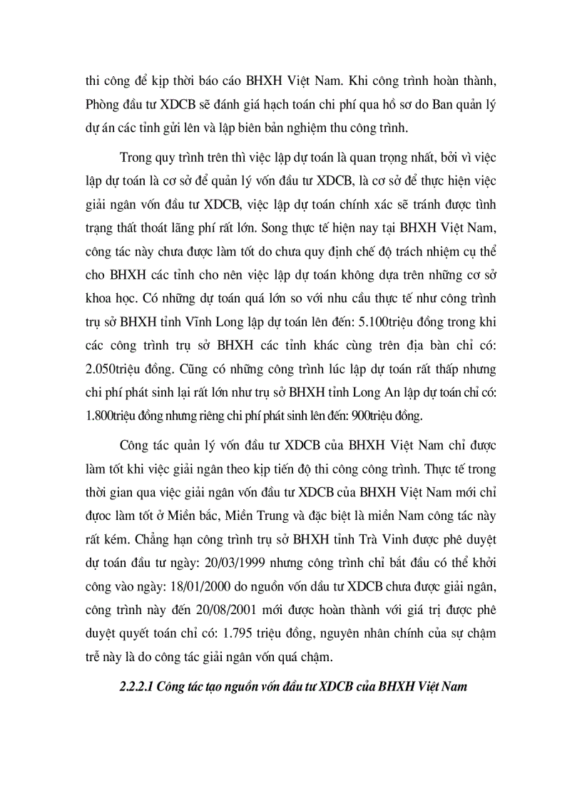 image for page Thực trạng quản lý vốn đầu tư xây dựng cơ bản của bảo hiểm xã hội việt nam