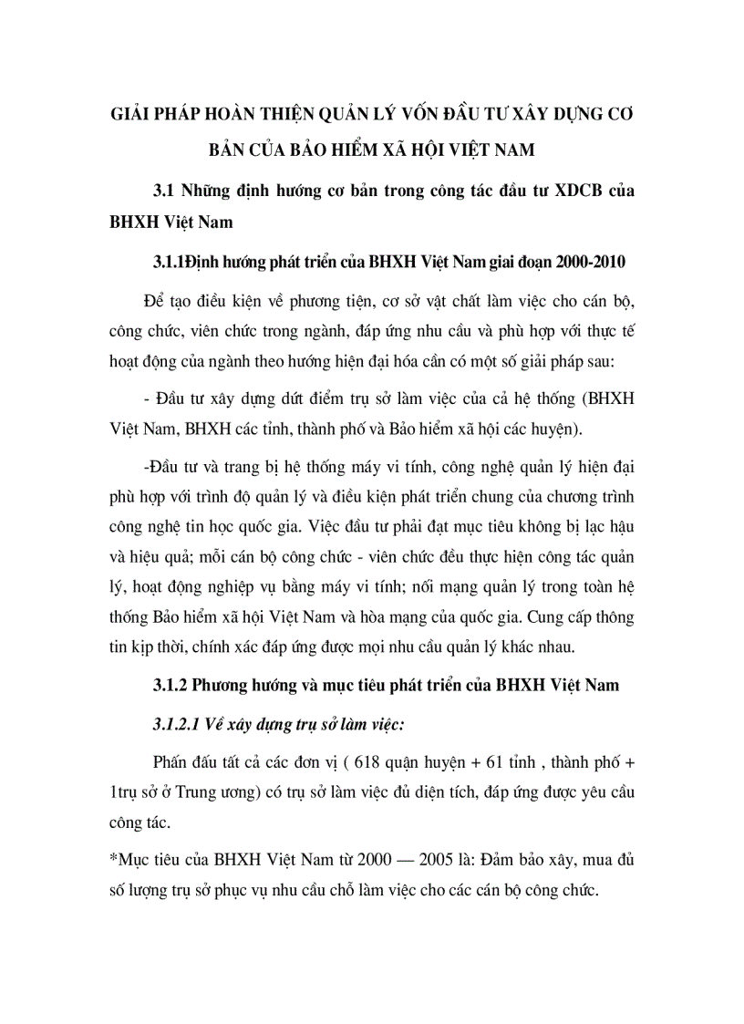 image for page GiảI pháp hoμn thiện quản lý vốn Đầu tư xây dựng cơ bản của bảo hiểm xã hội Việt nam