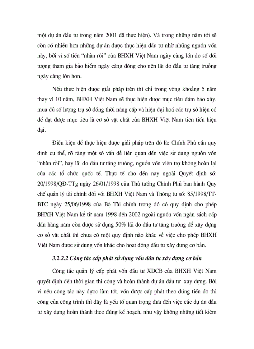 image for page GiảI pháp hoμn thiện quản lý vốn Đầu tư xây dựng cơ bản của bảo hiểm xã hội Việt nam