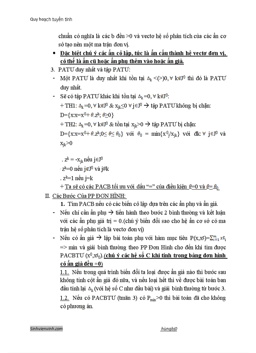 image for page Tổng hợp quy hoạch tuyến tính