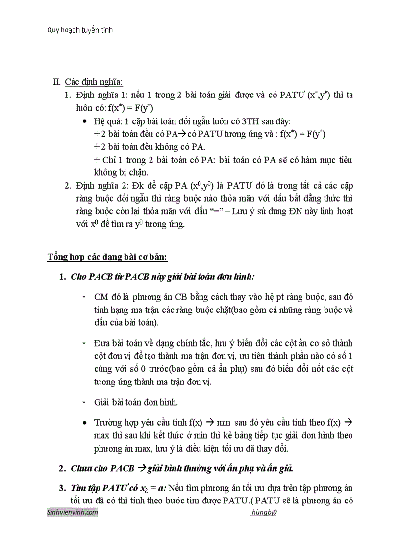 image for page Tổng hợp quy hoạch tuyến tính