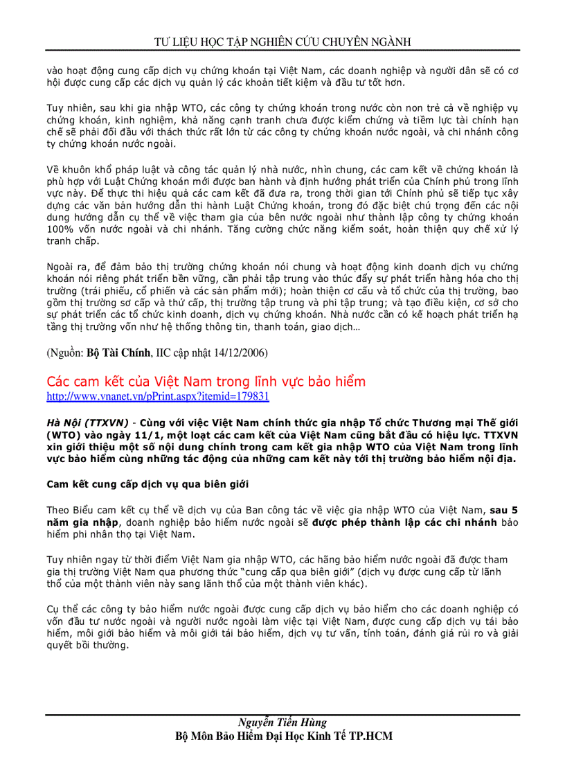 image for page Tóm tắt cam kết gia nhập wto của việt nam 2007