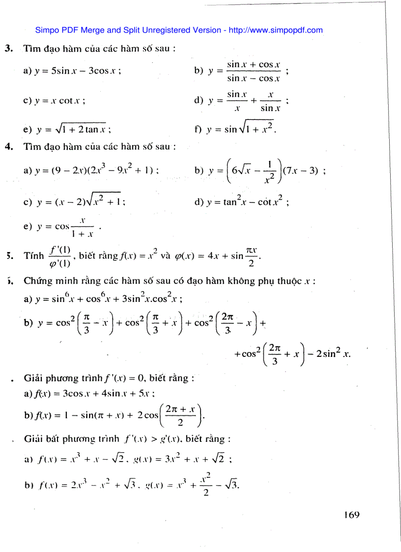 Giải tích cơ bản phần ii