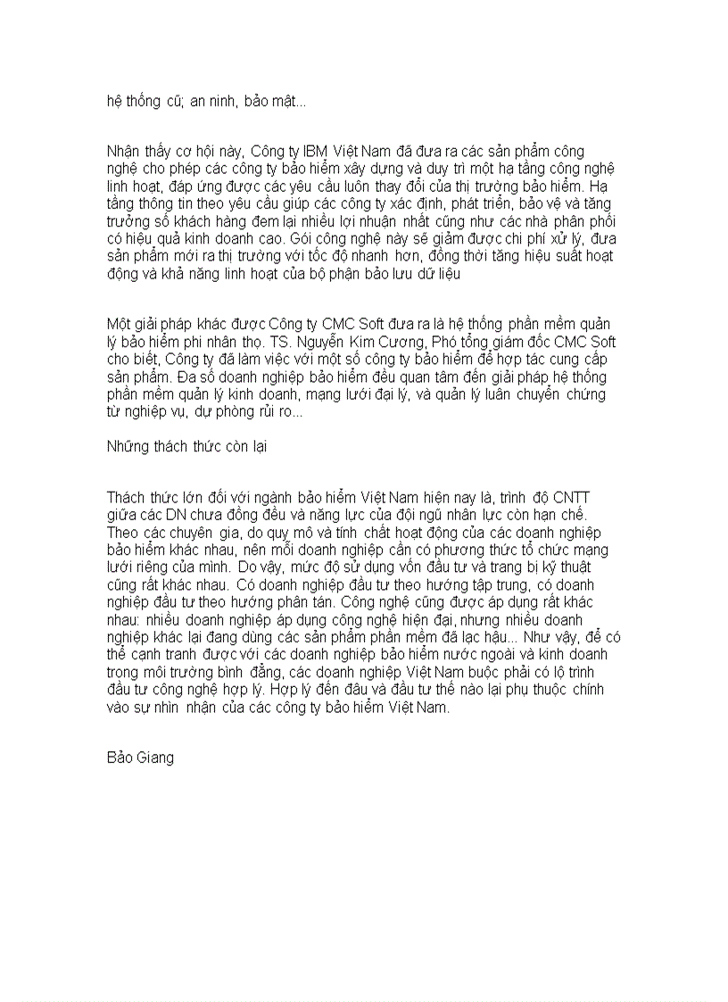 image for page Đẩy mạnh ứng dụng phần mềm trong bảo hiểm