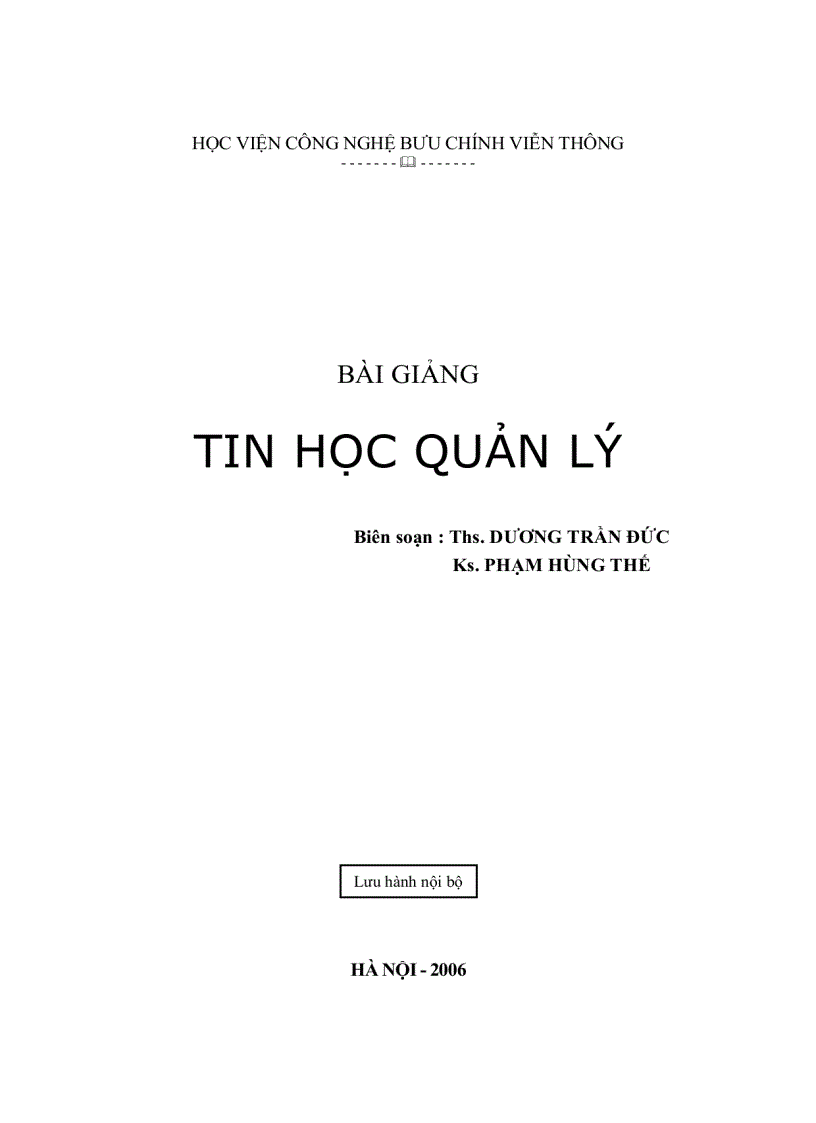 image for page Bài giảng tin học quản lý
