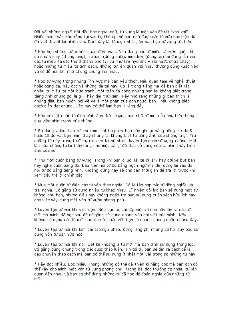 image for page 10 mẹo nhỏ giúp bạn học từ vựng tốt hơn
