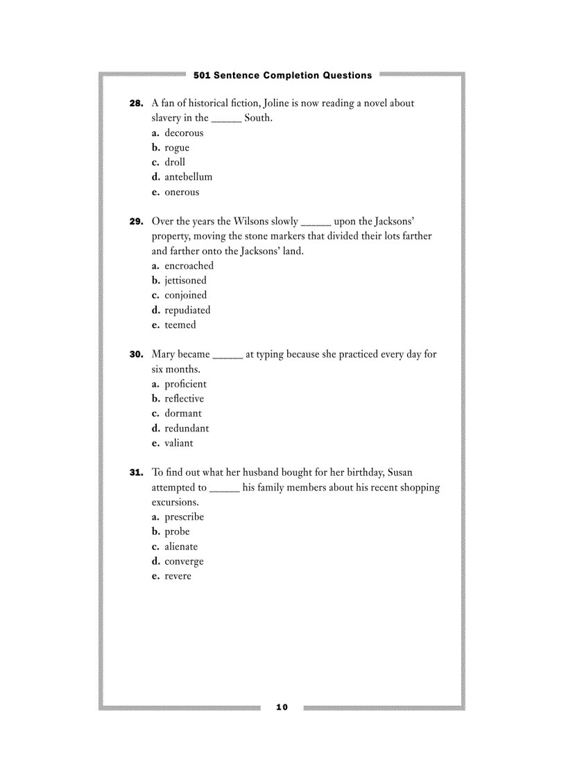 image for page 501 Sentence Completion Questions