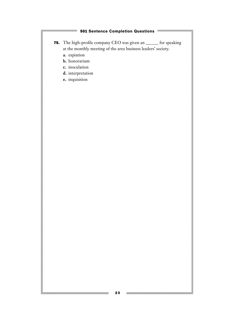 image for page 501 Sentence Completion Questions