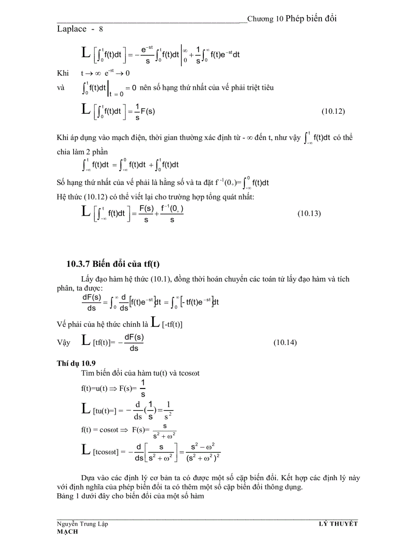 image for page Phép biến đổi laplace