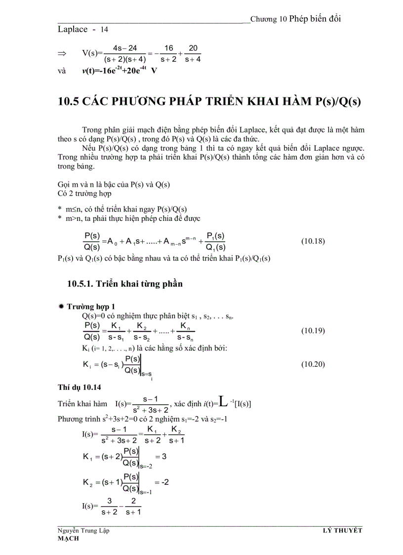 image for page Phép biến đổi laplace