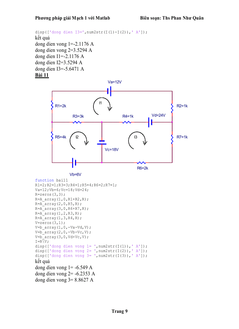 image for page Phương pháp giải mạch với matlab