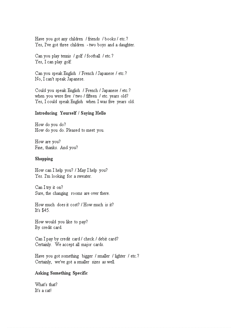 image for page Các câu hội thoại tiếng anh sưu tầm