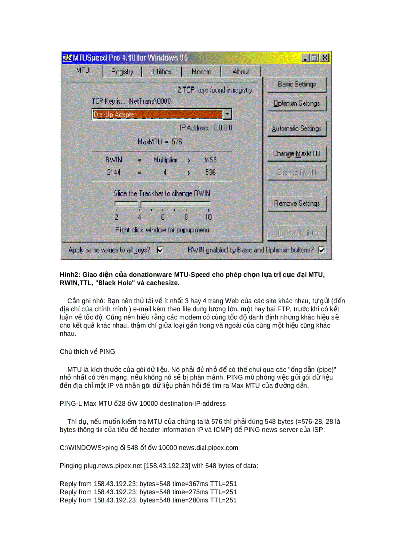 image for page Ấn định tốc độ truyền tải dữ liệu tối ưu