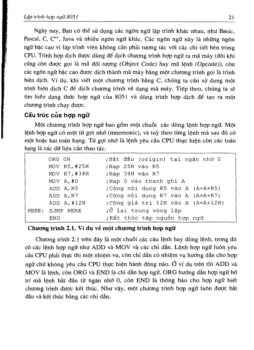 image for page Cấu trúc và lập trình Họ vi điều khiển 8051