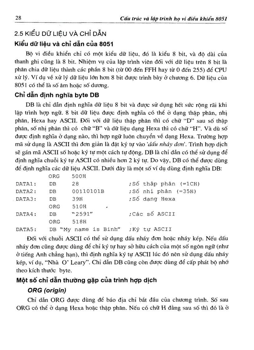 image for page Cấu trúc và lập trình Họ vi điều khiển 8051