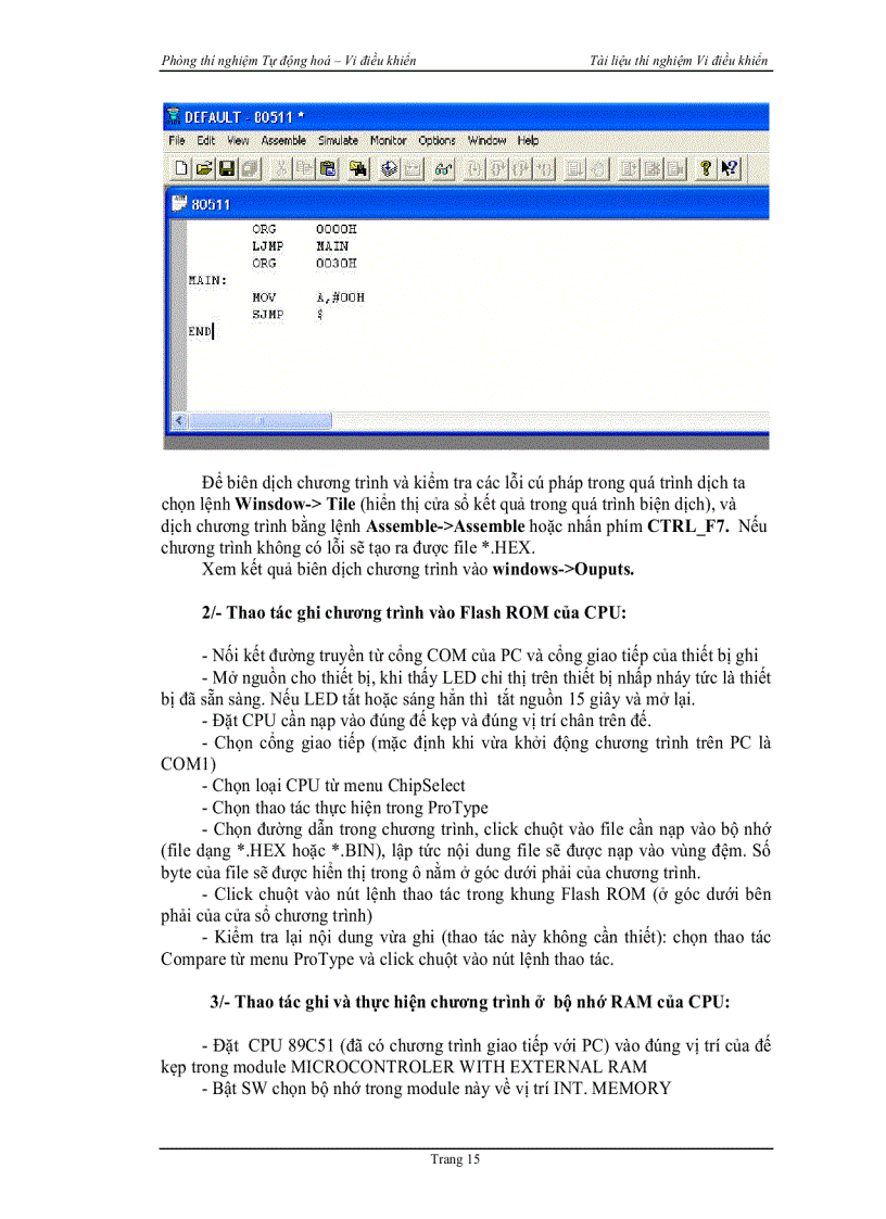 image for page Tổng quan về kit thí nghiệm vi điều khiển μp8951