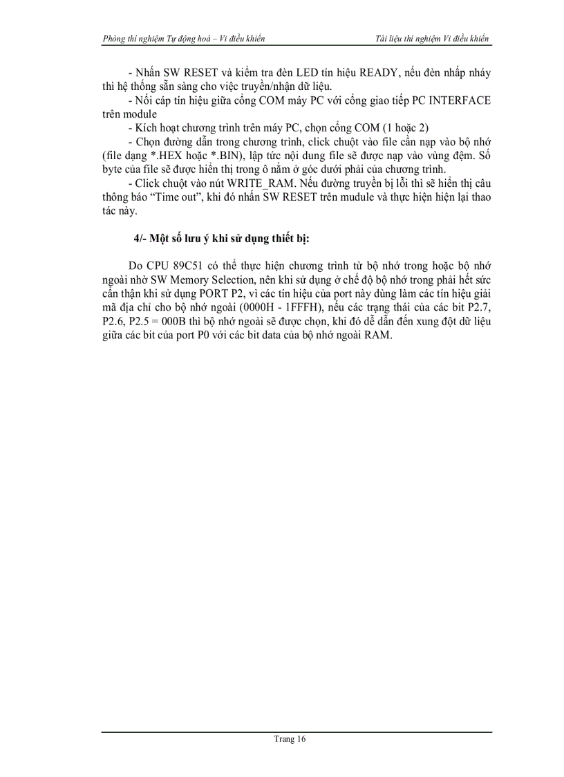 image for page Tổng quan về kit thí nghiệm vi điều khiển μp8951