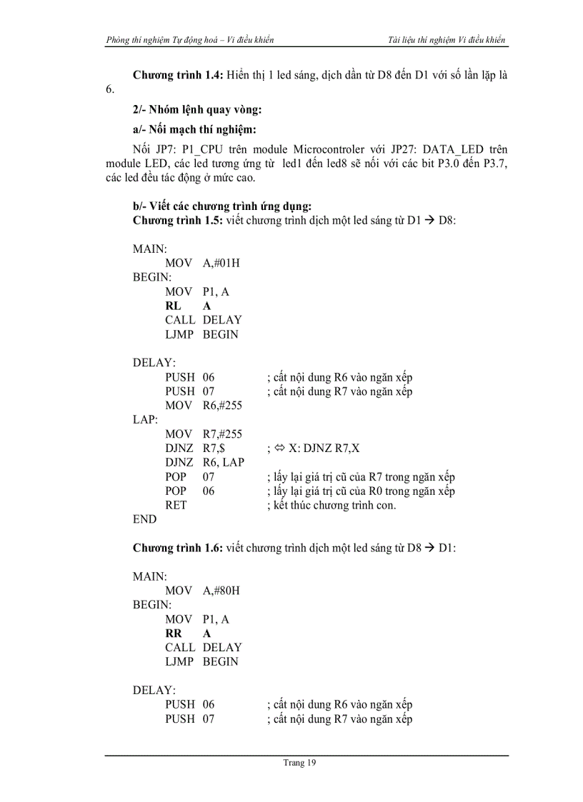 image for page Tổng quan về kit thí nghiệm vi điều khiển μp8951
