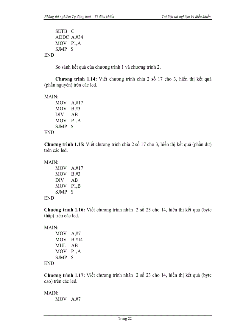 image for page Tổng quan về kit thí nghiệm vi điều khiển μp8951
