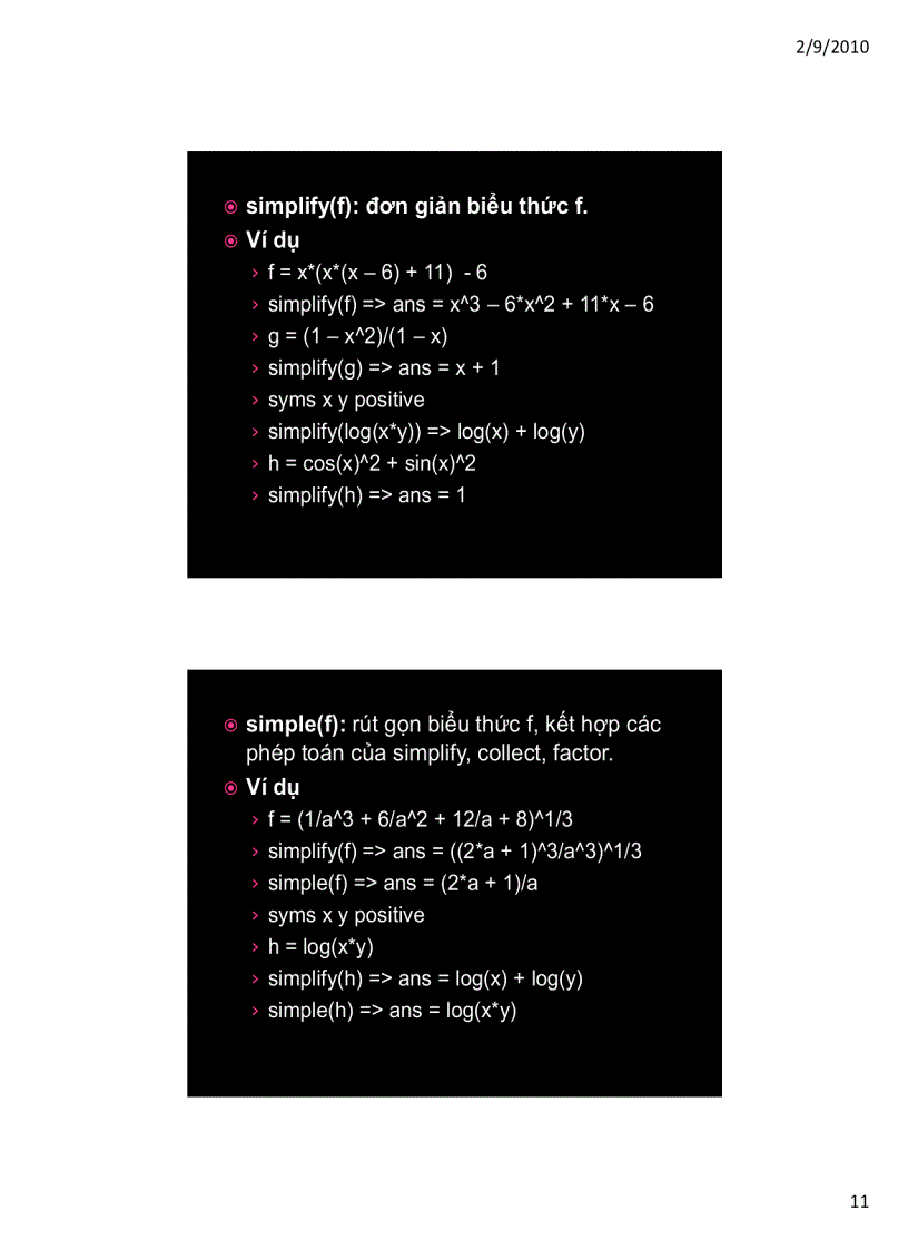image for page Tính toán hình thức trong matlab