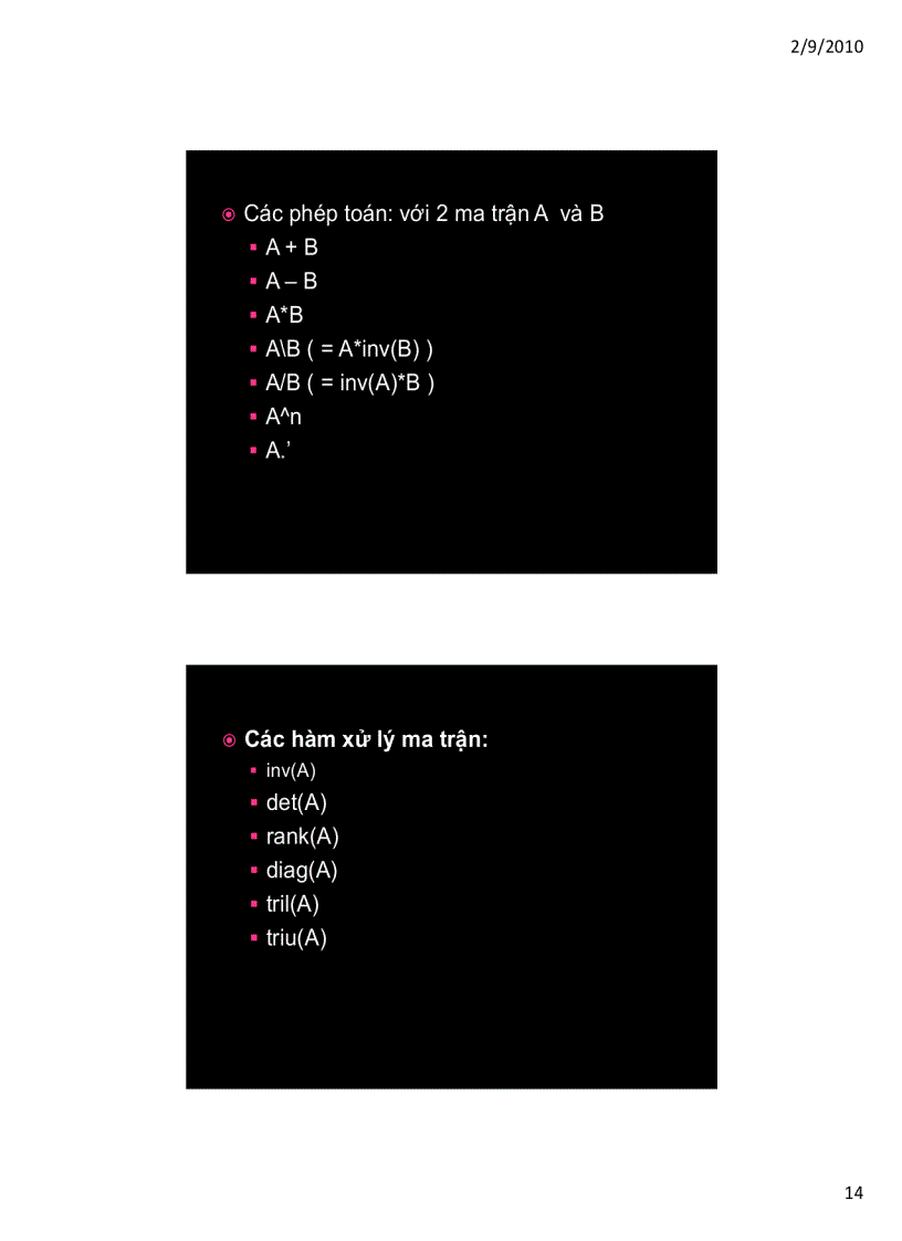 image for page Tính toán hình thức trong matlab