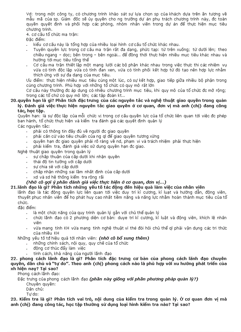 image for page Đề cương Quản lý