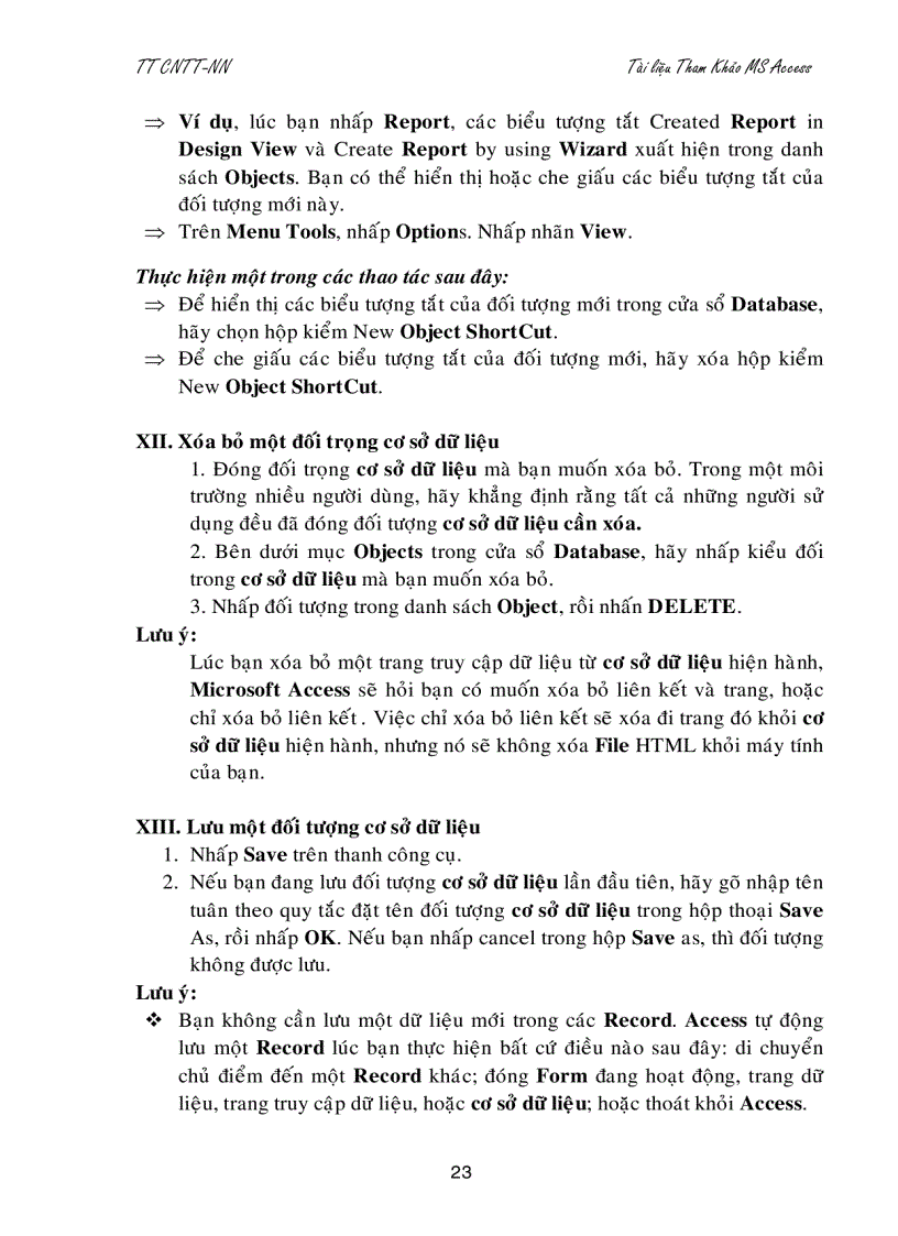 image for page Giáo trình Microsoft access