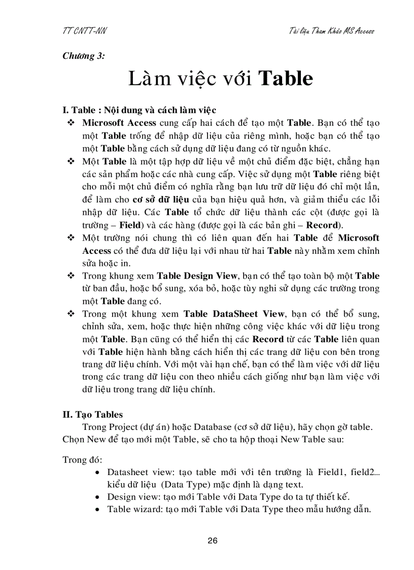 image for page Giáo trình Microsoft access