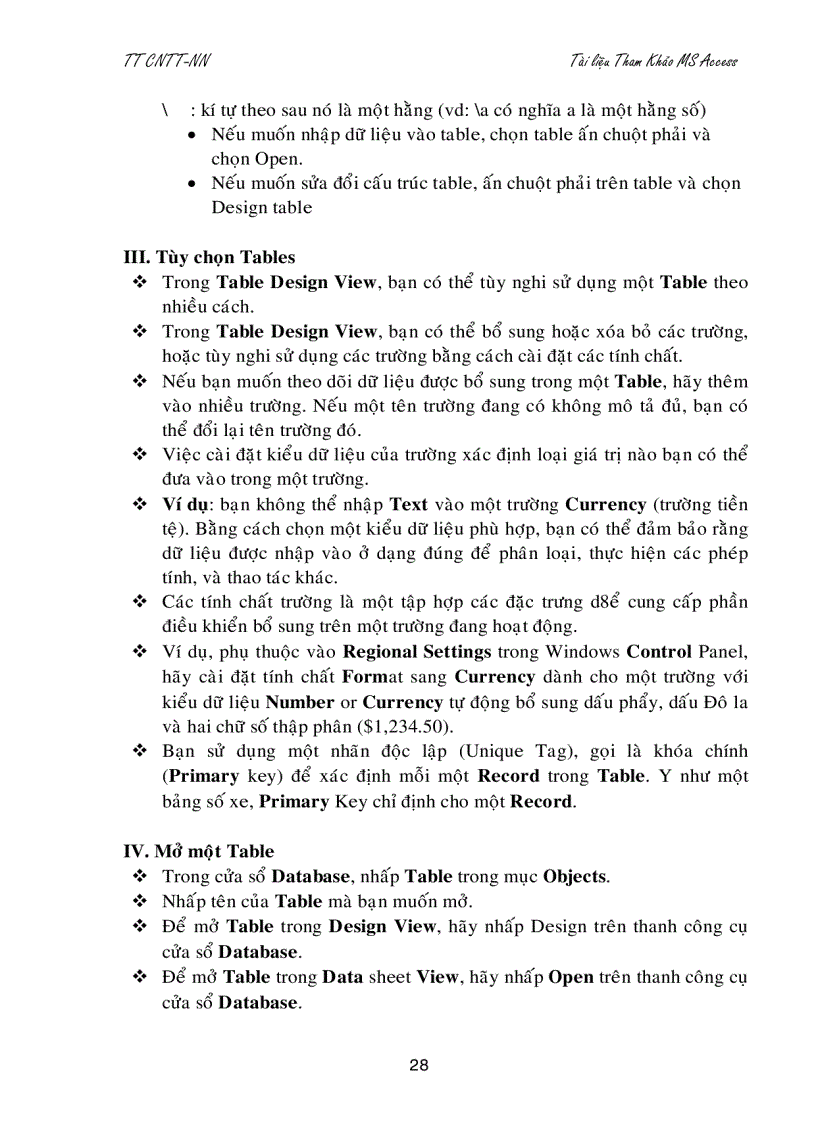 image for page Giáo trình Microsoft access