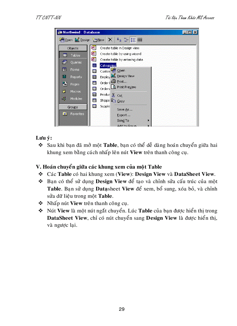 image for page Giáo trình Microsoft access