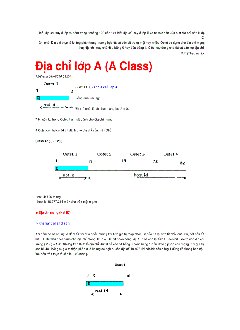 image for page Địa chỉ mạng con của Internet IP subnetting