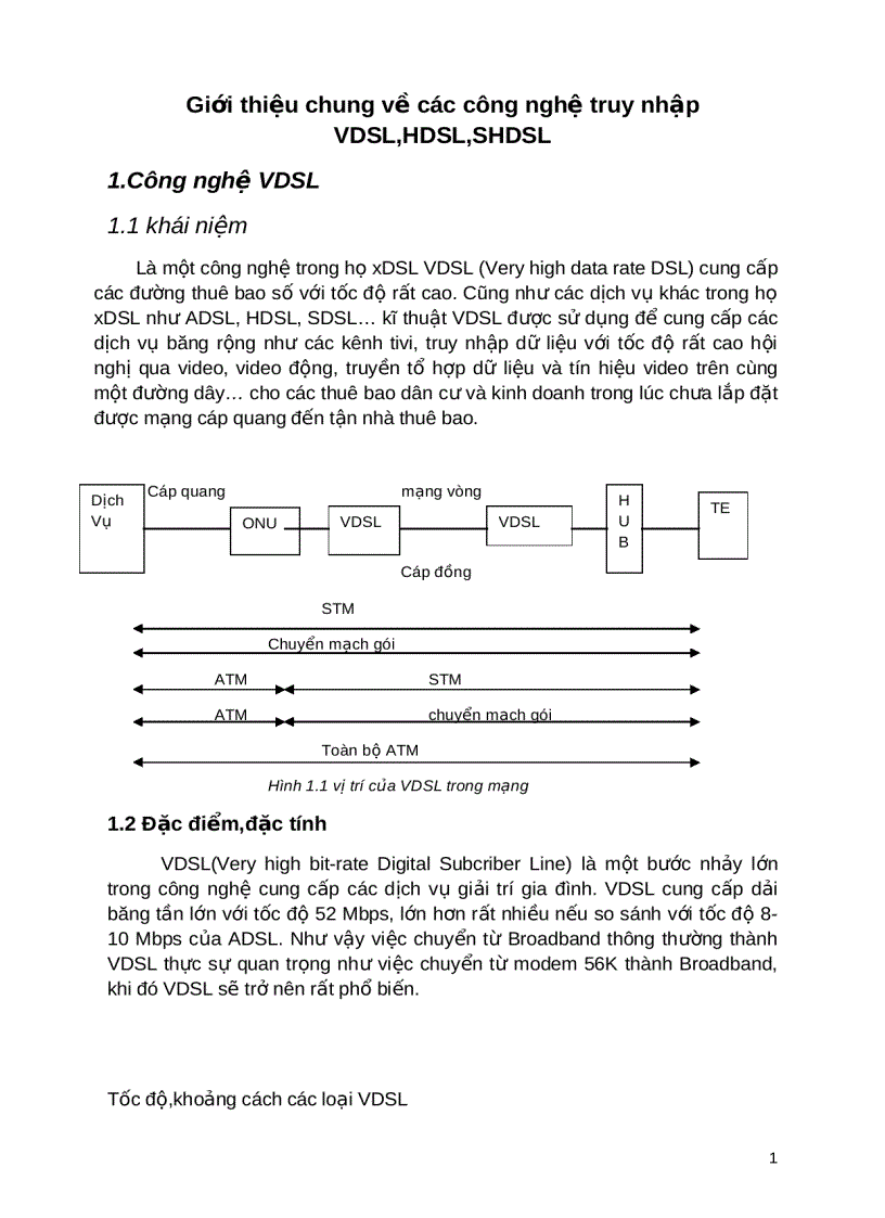 image for page Giới thiệu chung về công nghệ truy nhập VDSL HDSL SHDSL