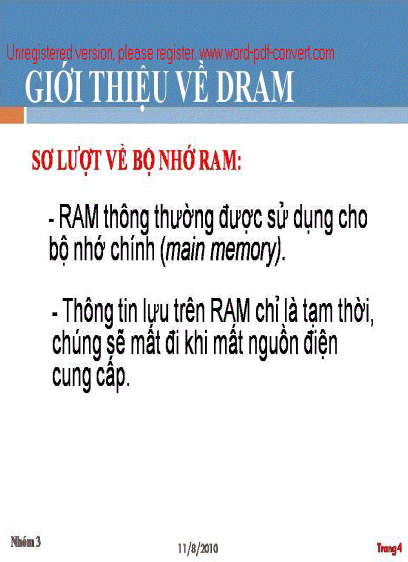 image for page Báo cáo về hệ thống số Tìm hiểu về DRAM