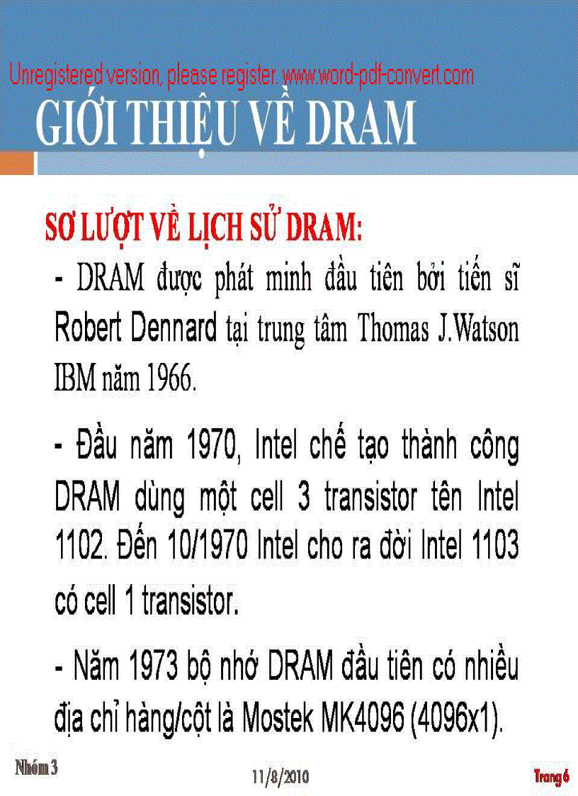 image for page Báo cáo về hệ thống số Tìm hiểu về DRAM